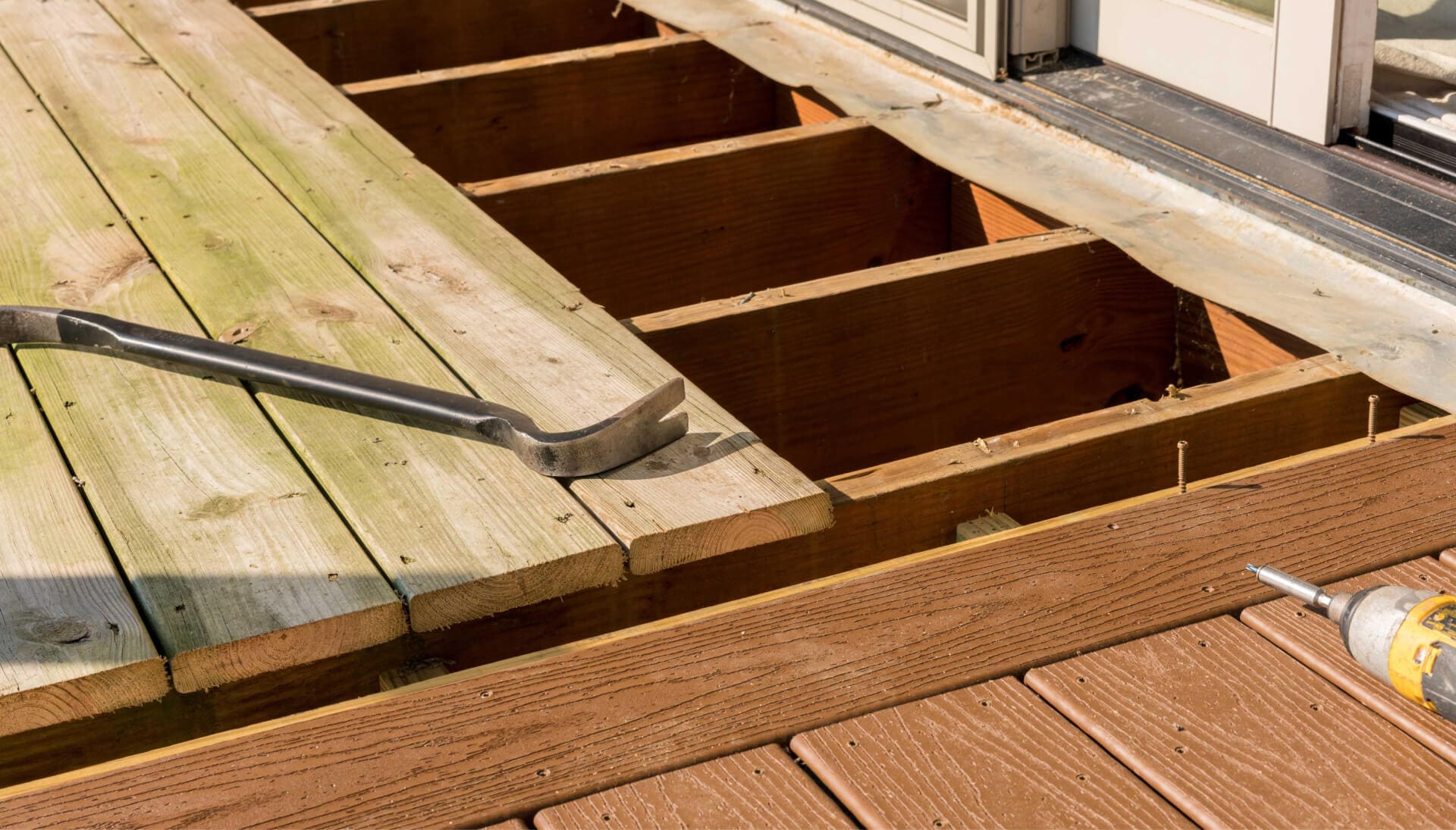 A deck repair for a home in Melbourne, FL.